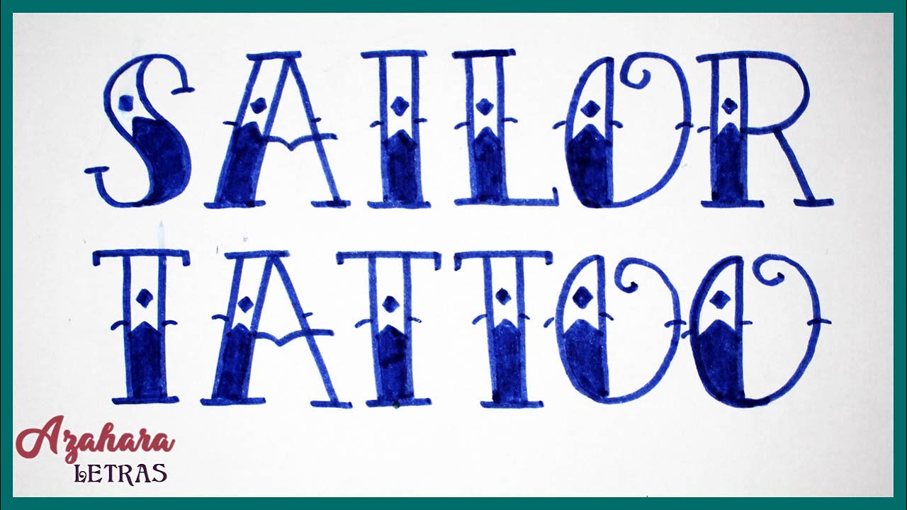 ⚓ Curso de Lettering - Lección 46: Alfabeto Tatuaje de Marinero o Sailor Tattoo 🌊