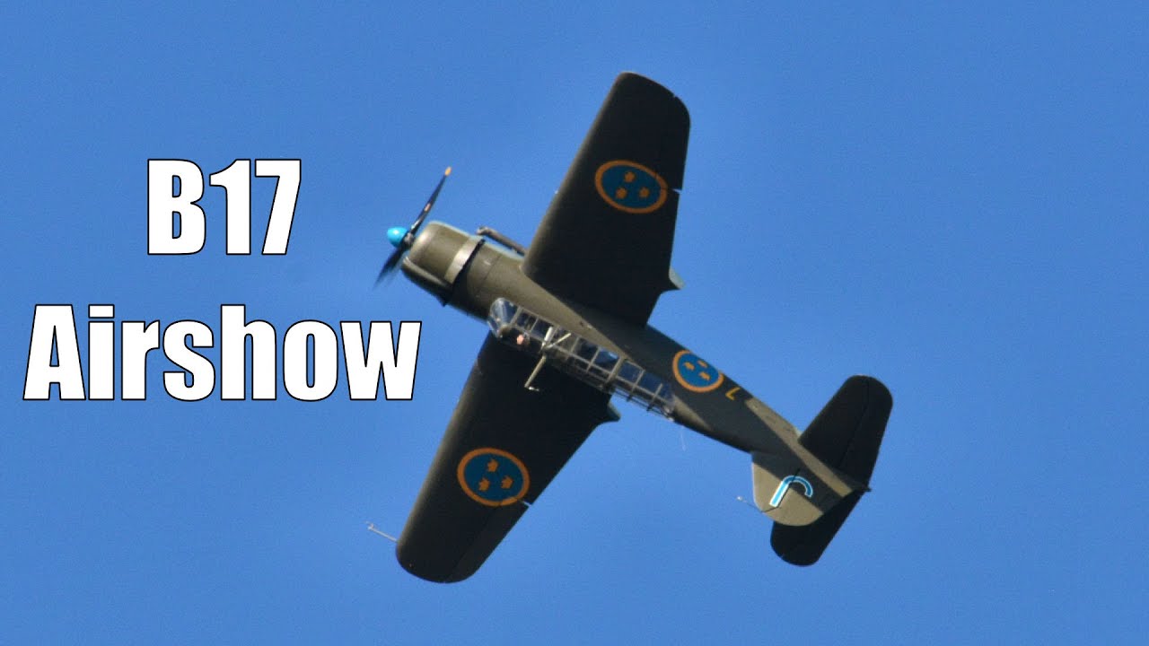 B17A Bomber Airshow Highlights - Swedish Saab World War II Aviation - SweAF 2024