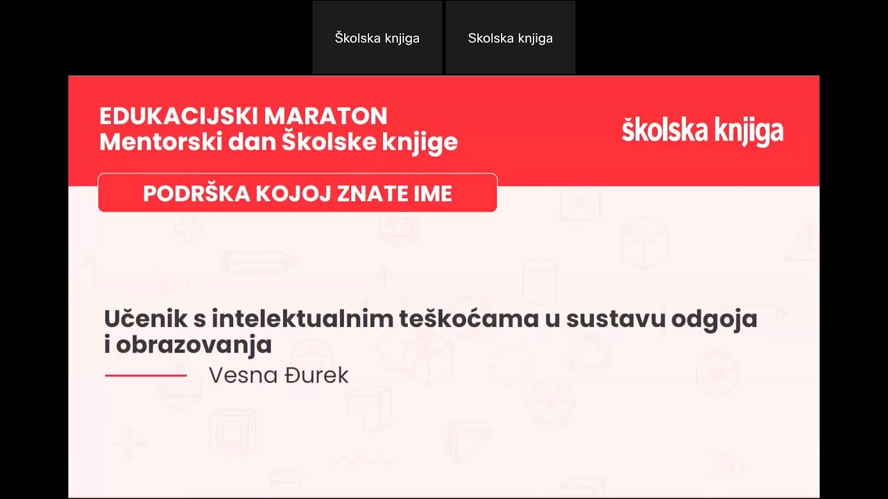 Učenik s intelektualnim teškoćama u sustavu odgoja i obrazovanja - 10.1.2023.
