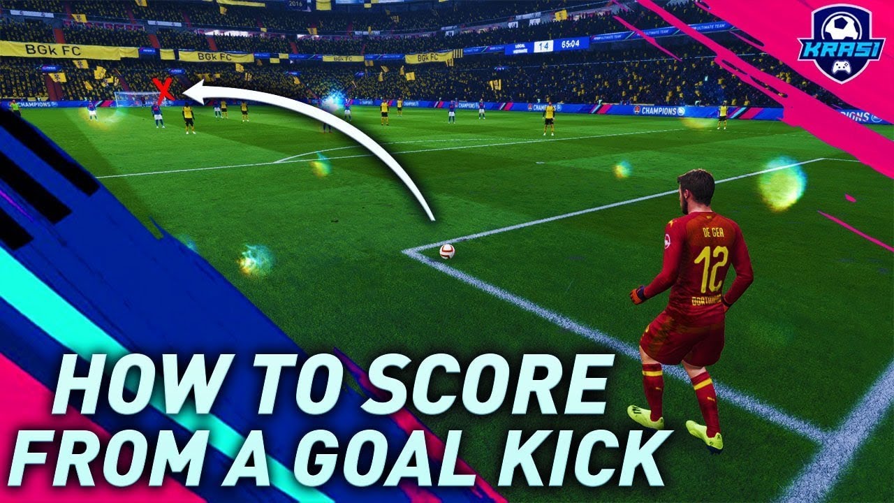 FIFA 19 HOW TO SCORE EASY GOALS DIRECTLY FROM A GOAL KICK! INSANE LONG BALL GOALKEEPER TECHNIQUE