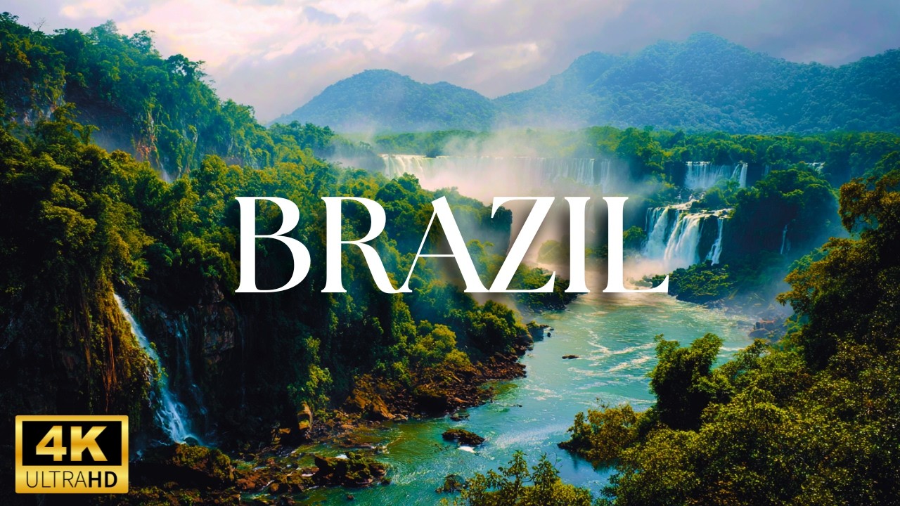 Scenic Brazil - Calm Relaxation Music | 4K Cinematic Video 