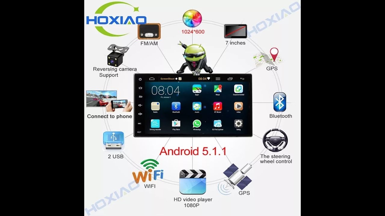 Автомагнитола android 2 din HoXiao -B-MTK-1578.Обзор, распоковка, прошивка , подключение.