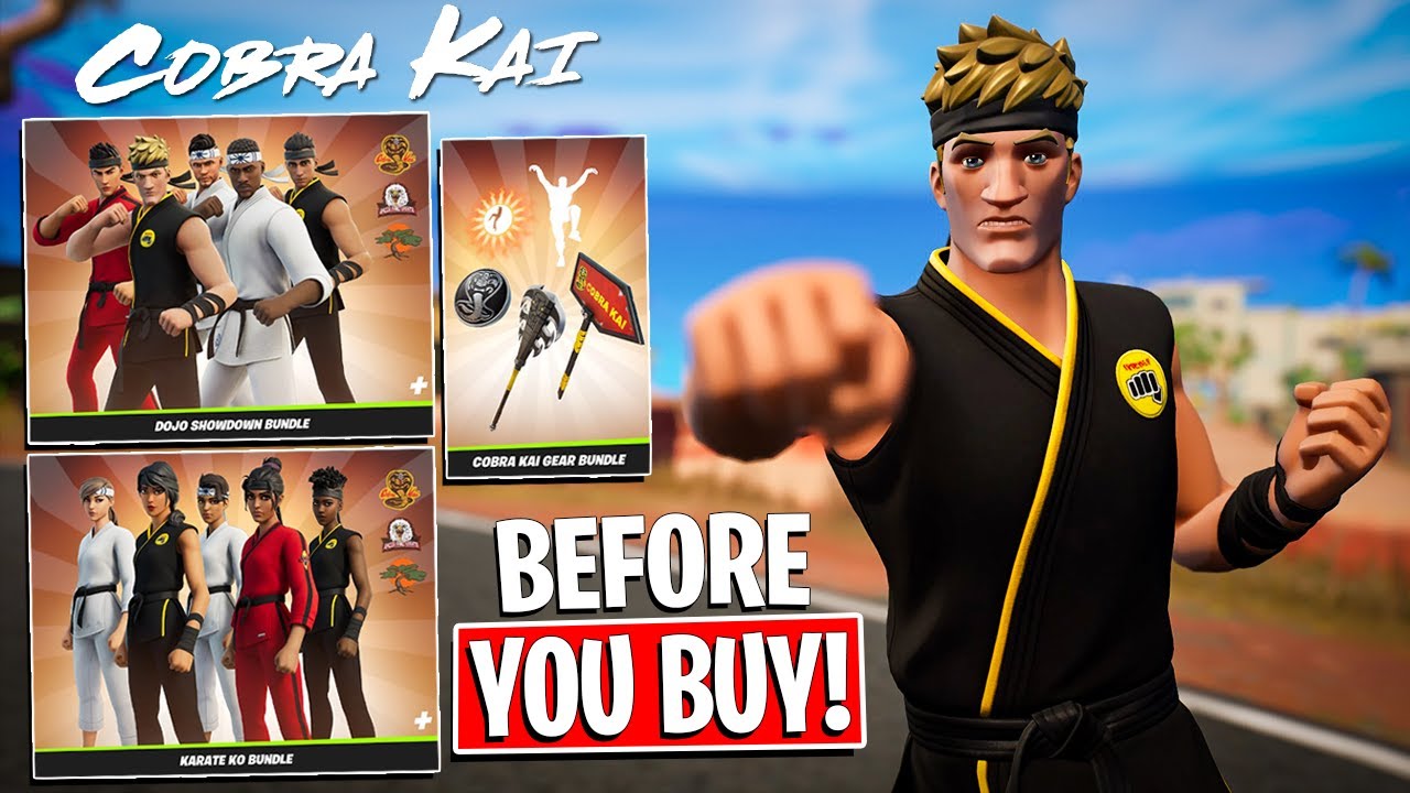 COBRA KAI enters FORTNITE | Gameplay + Combos of All BUNDLES | CRANE KICK emote | Before You Buy!