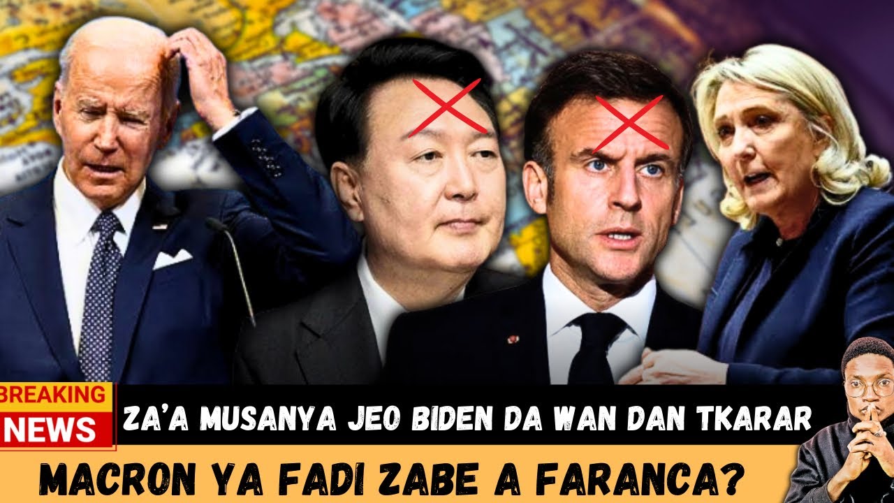 🚨Akoi yiwuwar a sauya Biden, ya tsufa/Macron ya fadi zabe a Faransa/Za tsige shugabn kasar koriya/+