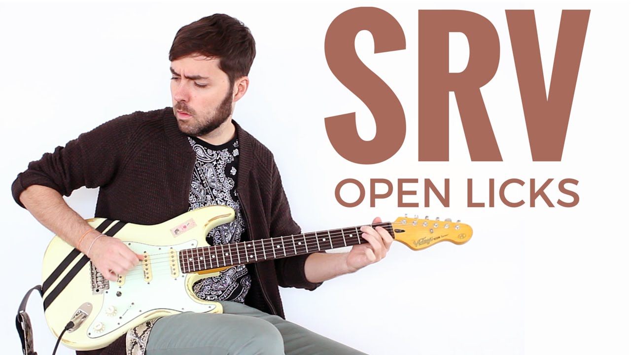 Blues Estilo SRV  - Open Strings Stevie Ray Vaughan Licks