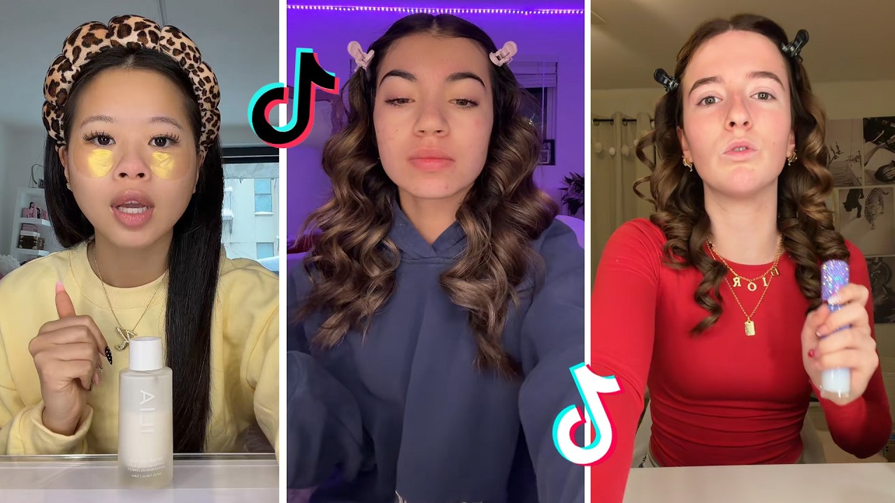 Makeup Tutorial Tiktok Compilation - GRWM  ( Get Ready With Me ) ❤️(Skincare, Makeup, Outfits) 1885
