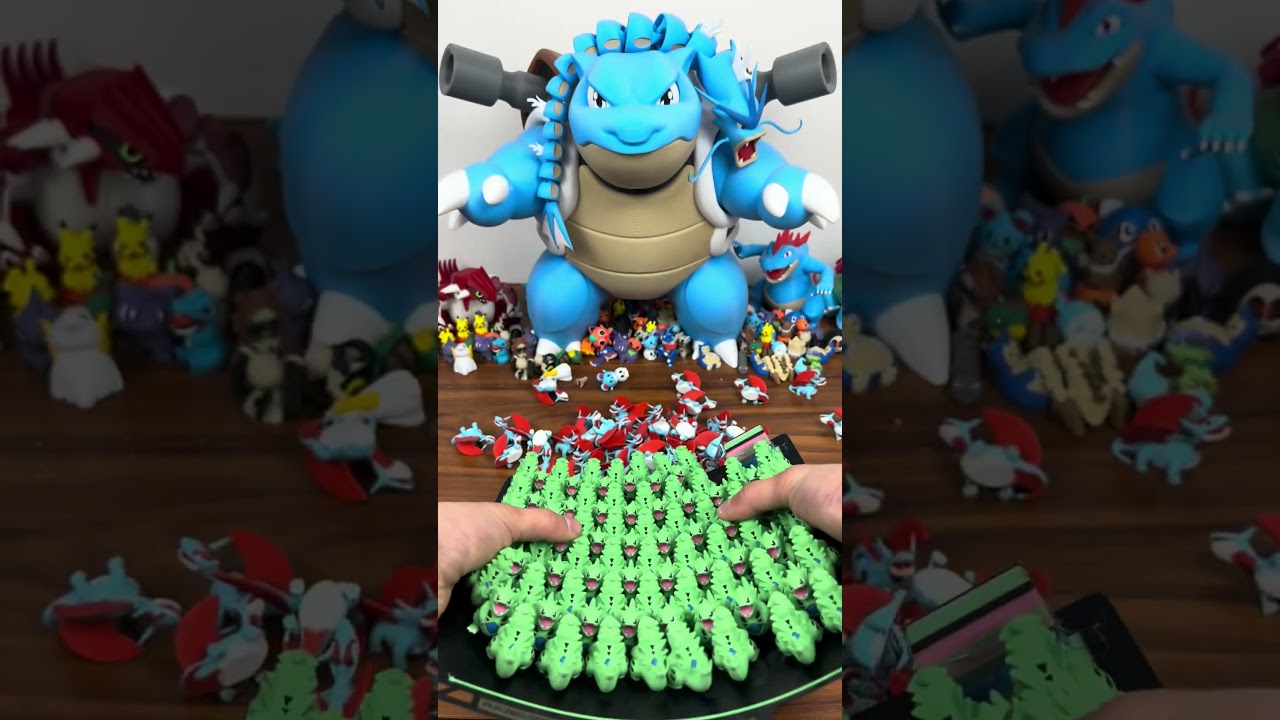 3d printing salamence and tyrannitar!!!!!!!!                  #bambulab #3dprinting #pokemon