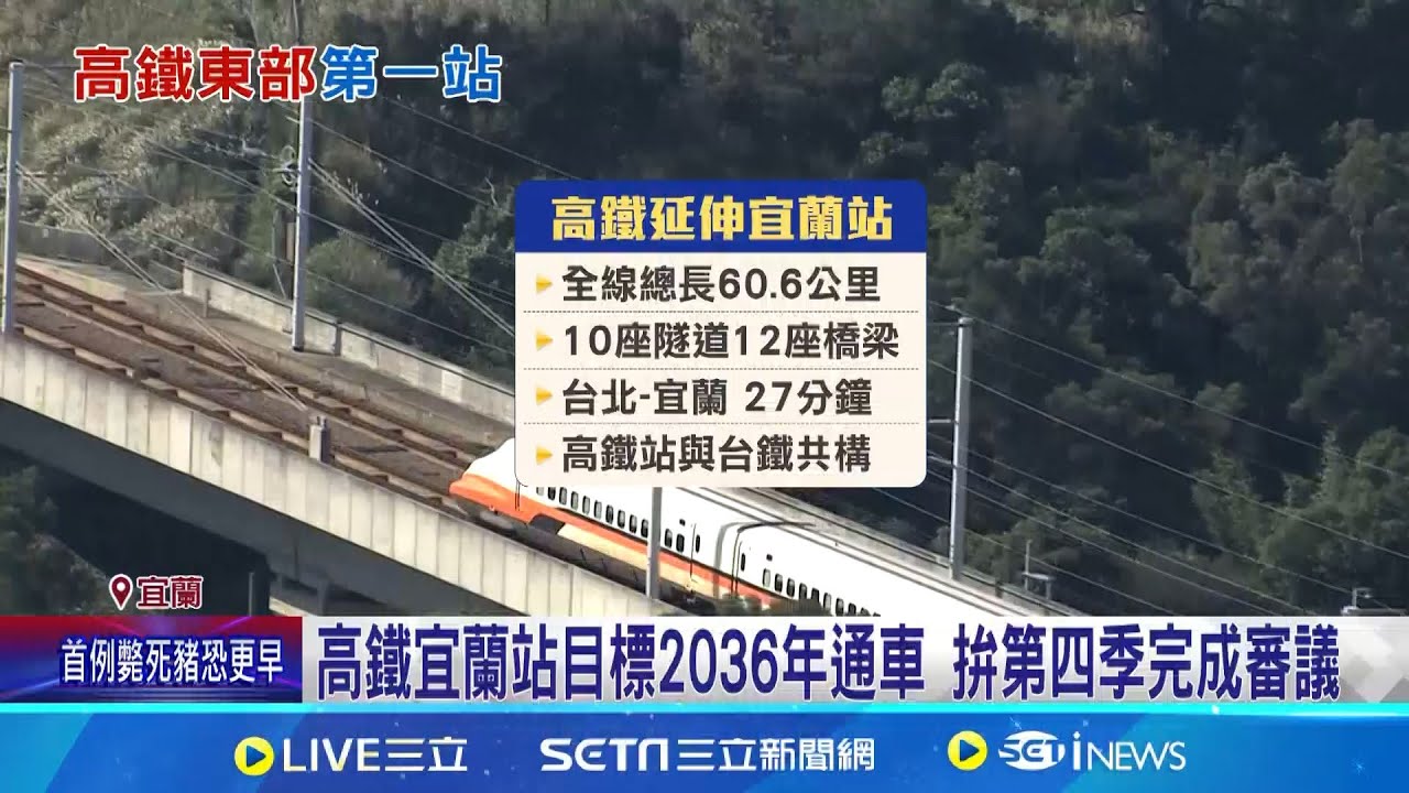拚第四季完成審議 高鐵宜蘭站目標2036年通車!  交長赴立院專案報告｜記者 黃國瑞 許家瑜｜台灣要聞20251029｜三立iNEWS