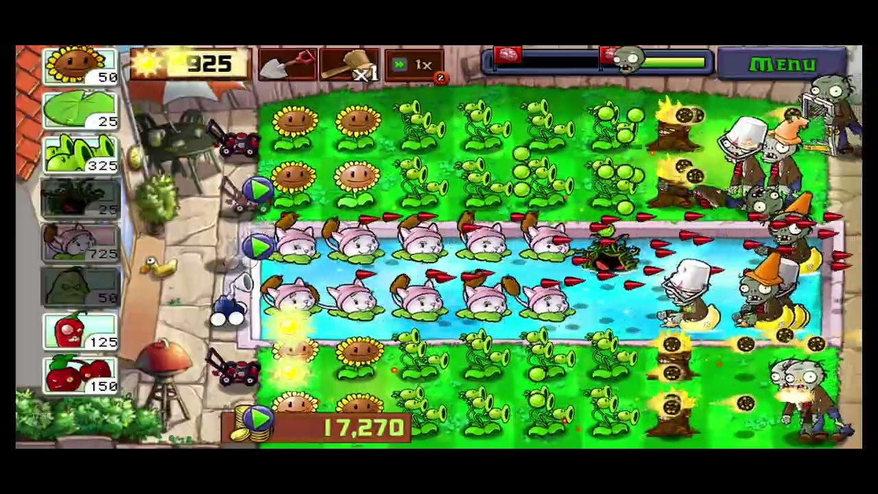 Playing pvz endless mode part4