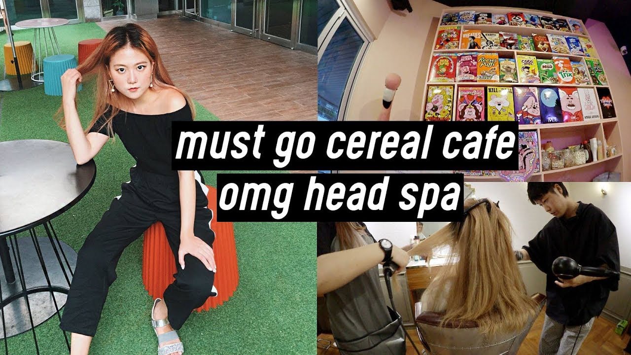 Cutest Cereal Cafe, Head Spa at “Overmars”, Spa Themed Cafe in Korea | DTV #36