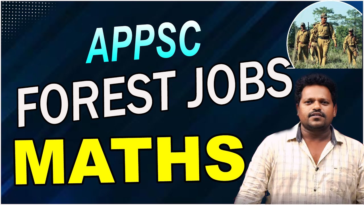 APPSC FOREST JOBS || MATHS || RADHA KRISHNA SIR || LEZEND CLASSES || 9908797575,7032322339 ||