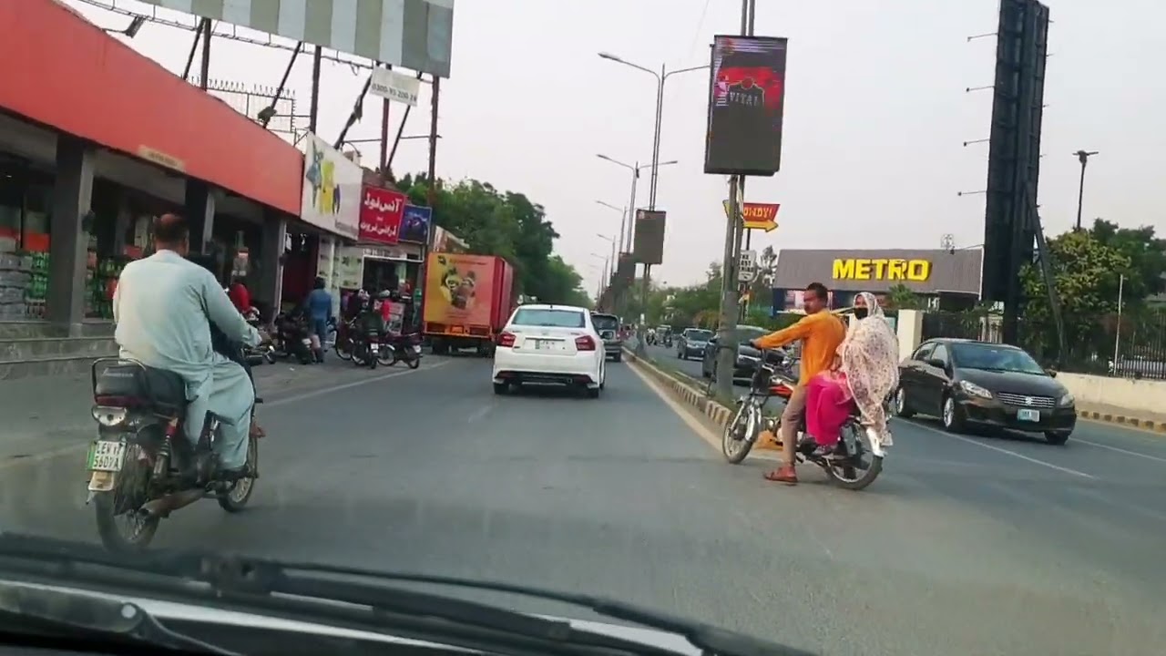 Roads of Lahore Canal Road Jinnah Hospital Model Town Bazar Part 2