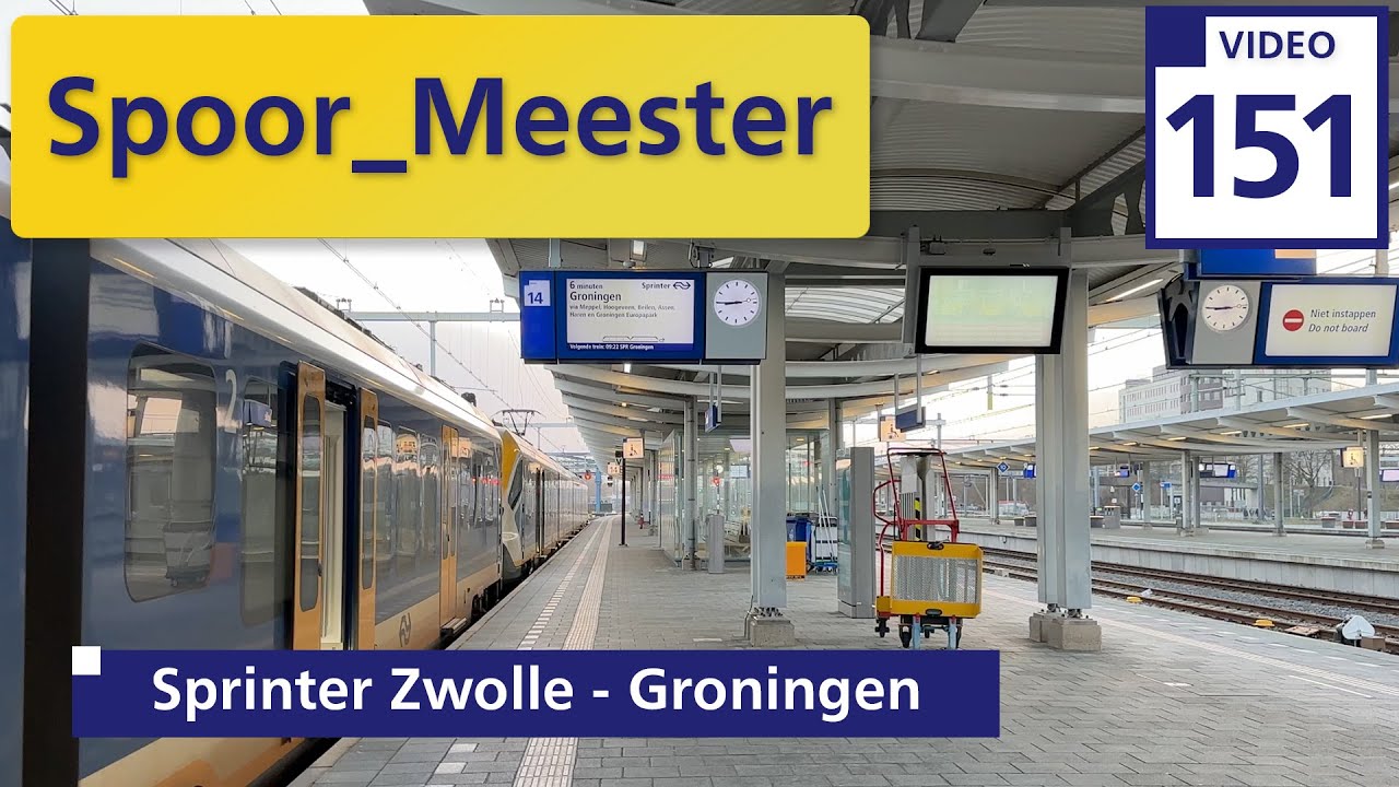 (4K) #Railway #Cabview NS #trein | Rij mee met de #sprinter van #zwolle naar #groningen (151)