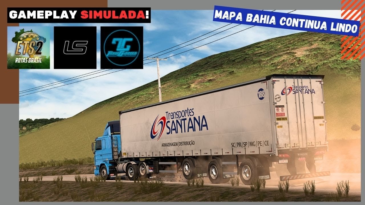 O Mapa da Bahia continua lindo demais ETS2 1.56X #ets2 #ets2mods #eurotrucksimulator2 #gameplay