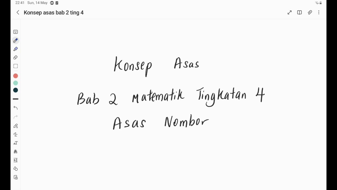 Bab 2 Tingkatan 4: Pengenalan konsep asas nombor