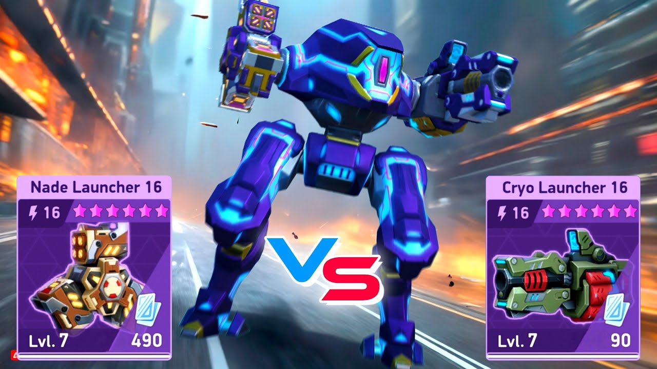 Nade Launcher vs Cryo Launcher 16 - Guardian - Mech Arena