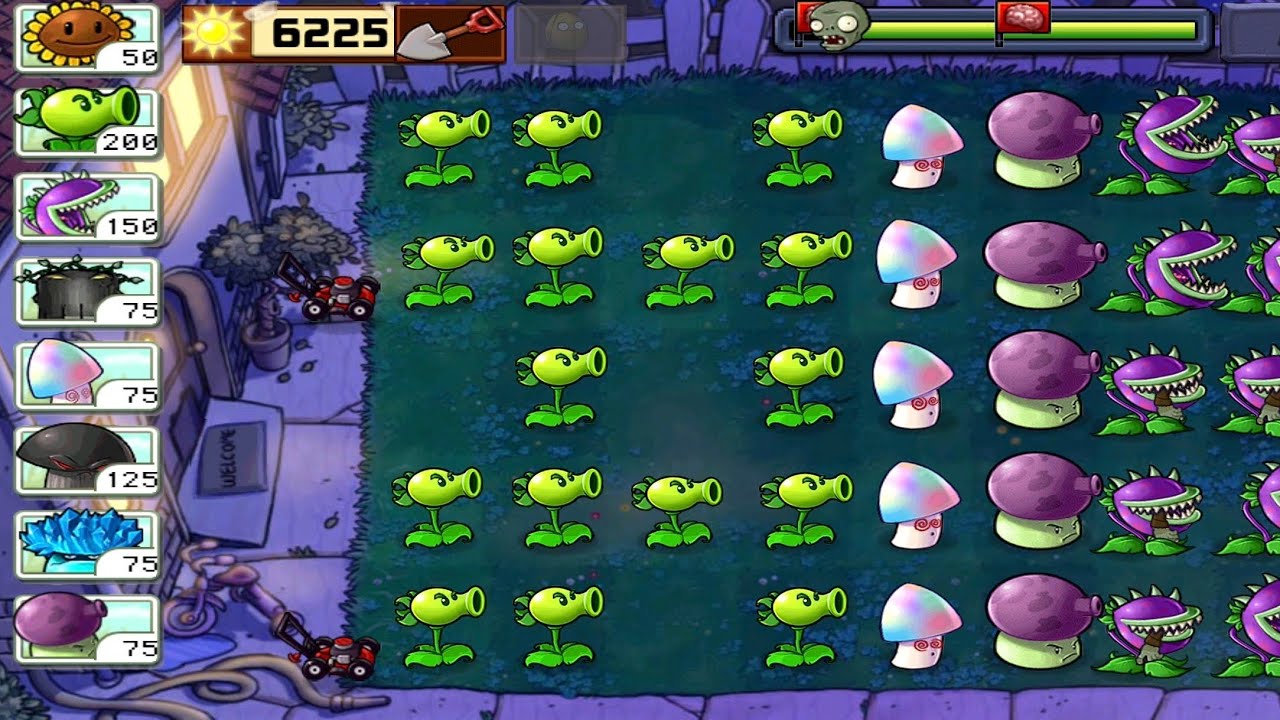 Plants vs Zombies | Adventure : Night | Level 5 - 7 
