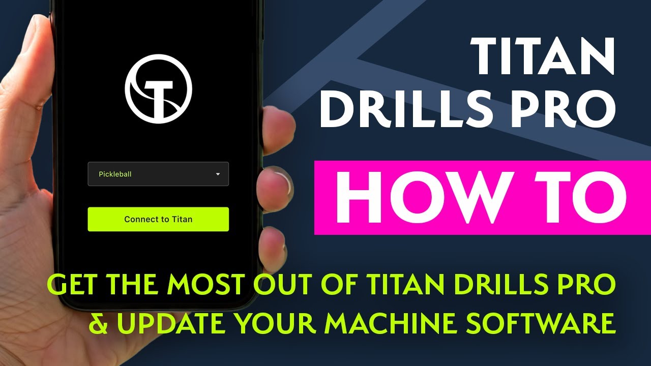 How to use the Titan Drills Pro app for Titan Ball Machines