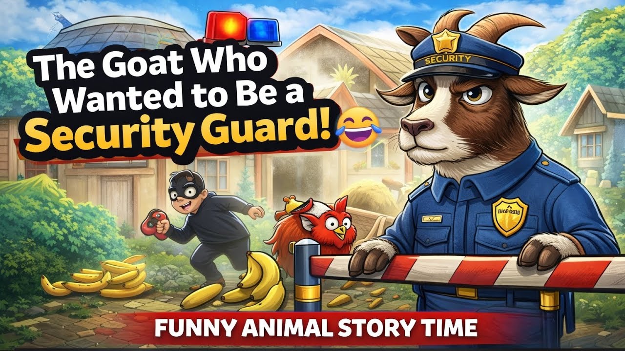 The Goat Who Wanted to Be a Security Guard 😂 | Funny Animal Story