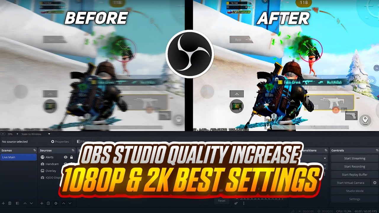 Best OBS Studio Setting For BGMi Live Stream & Gameplay Record | Colour Grading - Quality Boost 2025
