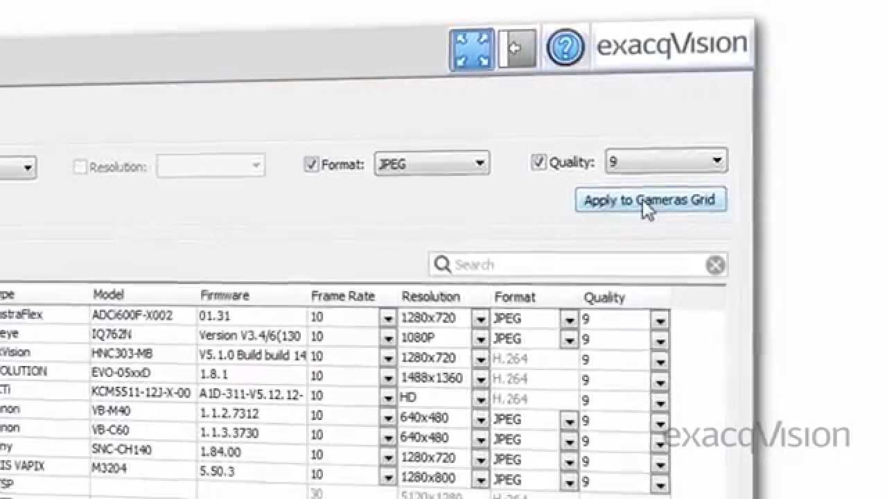 Camera Recording, exacqVision