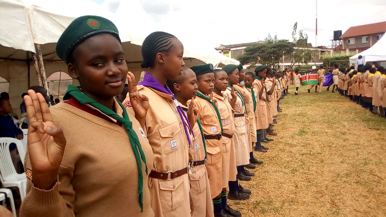 KIKUYU SUB COUNTY SCOUTS PATRON INSPECTING THE PARADE AT KIKUYU TOWNSHIP