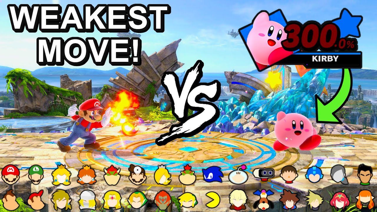 Who Can K.O. 300% Kirby With His Weakest Move ? - Super Smash Bros. Ultimate