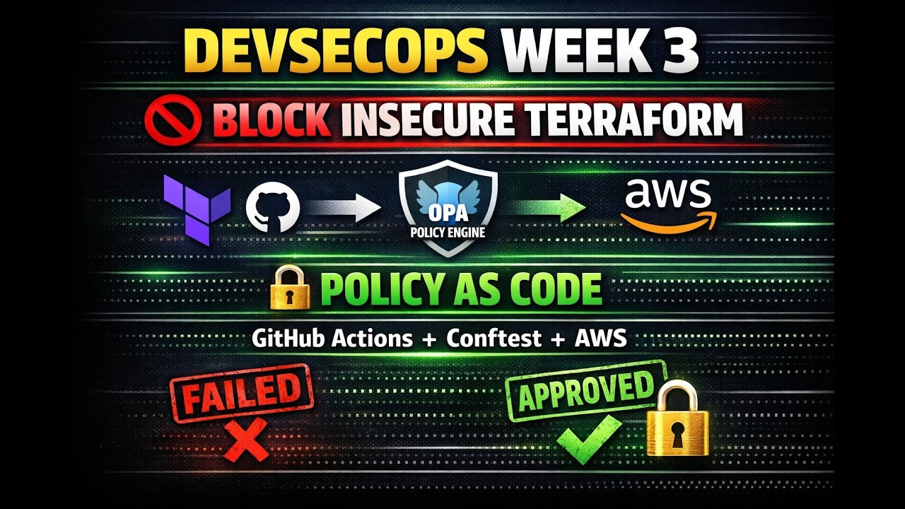DevSecOps Week 3 – Enforcing Terraform Security with OPA (Policy as Code Pipeline)