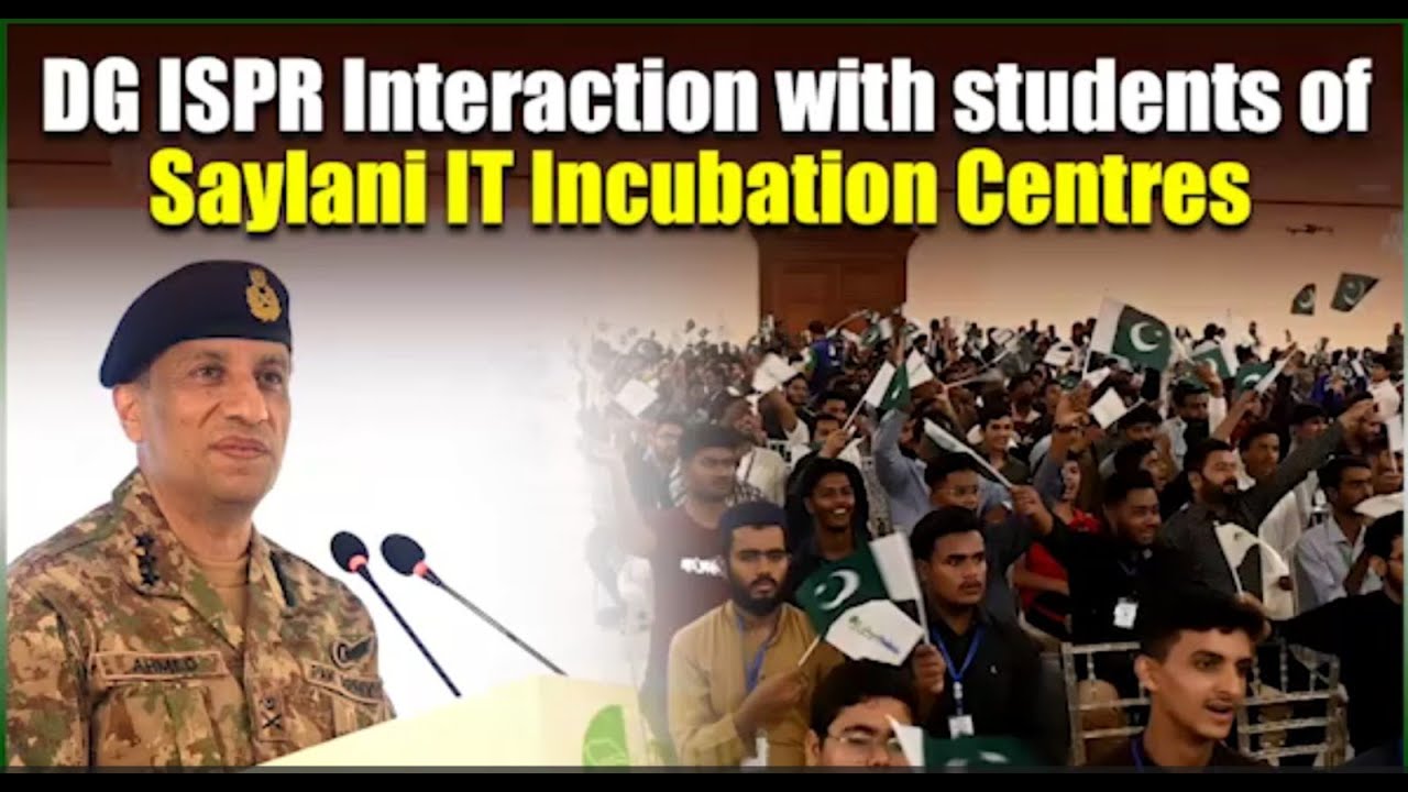 DG ISPR Lt Gen Ahmed Sharif Meets Students in Karachi | ISPR