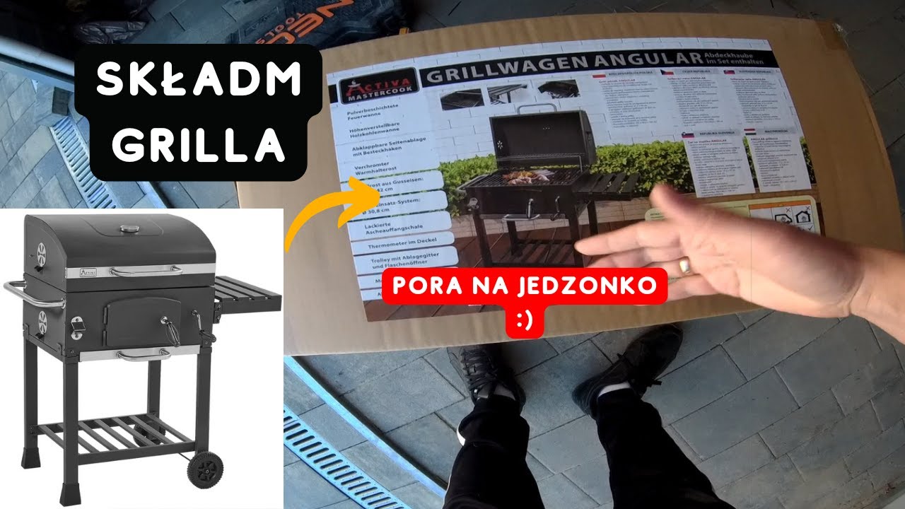 Składam Grill węglowy Angular żeliwny ruszt ACTIVA MASTERCOOK. Pora na sezon Grillowy :)