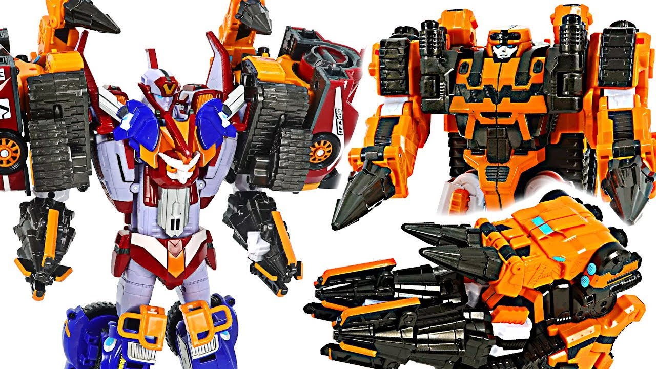 Tobot V Super Driller combine with Master V! Defeat the giant dragon and the witch! #DuDuPopTOY