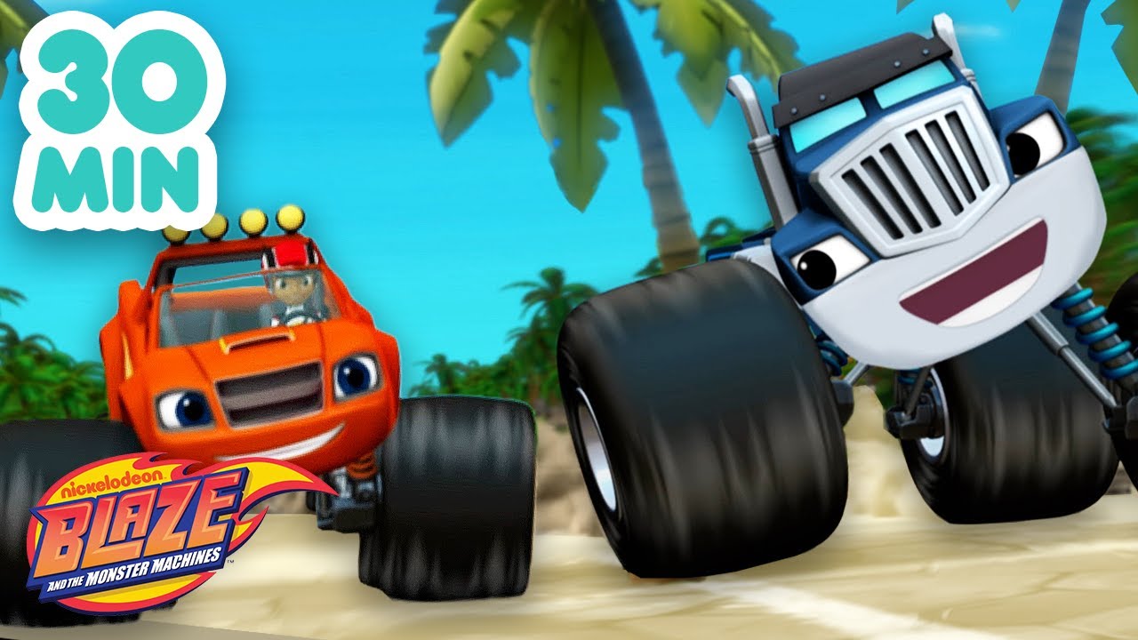 Courses et sauvetages sur l'île pendant 30 minutes ! | Blaze et les Monster Machines