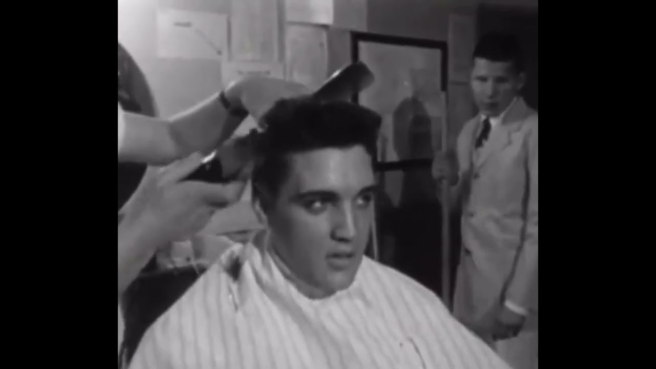 Elvis Presley Army Haircut in 1958