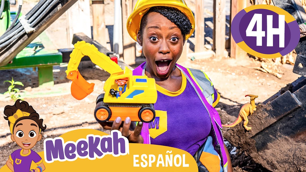 🕝4️⃣h ▸Meekah aprende a excavar  💜¡Hola Meekah!💜Amigos de Blippi | Videos educativos | 4 horas