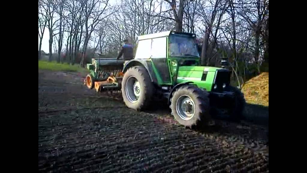 Siew pszenicy 2014-Deutz Fahr dx 4.50 +Amazone D7 Special