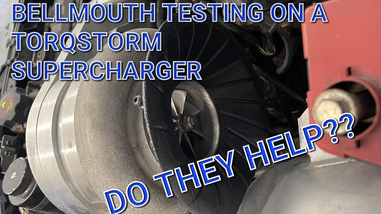 Does a bellmouth help your Torqstorm Supercharger?  Bellmouth vs No filter vs Filter on the dyno!