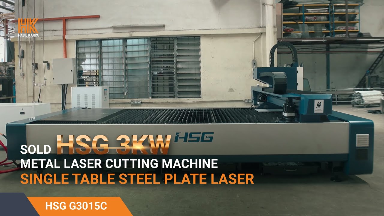 Sold HSG 3kW Metal Laser Cutting Machine, G3015C | Single Table Steel Plate Laser Malaysia