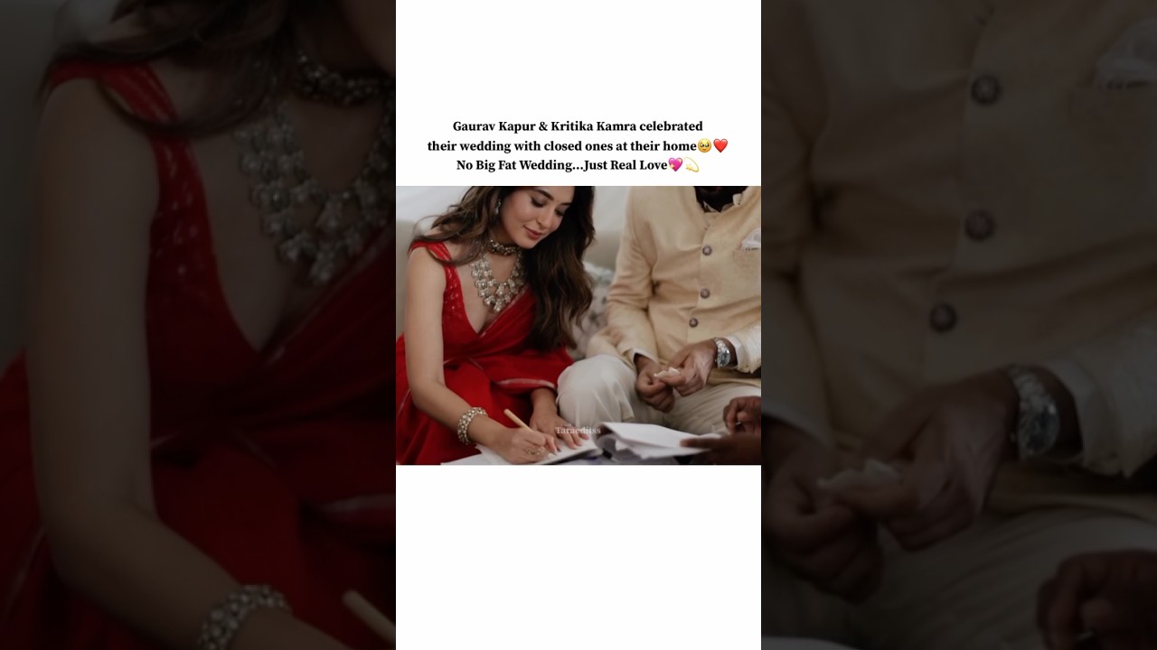 Normalising simple wedding❤️✨ #gauravkapur #kritikakamra