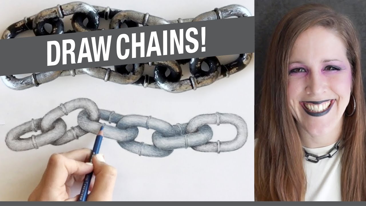 How To Draw Chains! How To Draw Halloween Stuff!