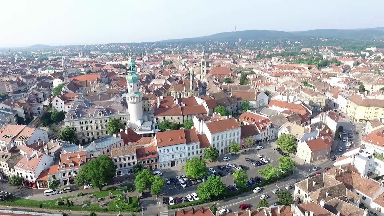 Sopron belváros drónfelvétel 2018