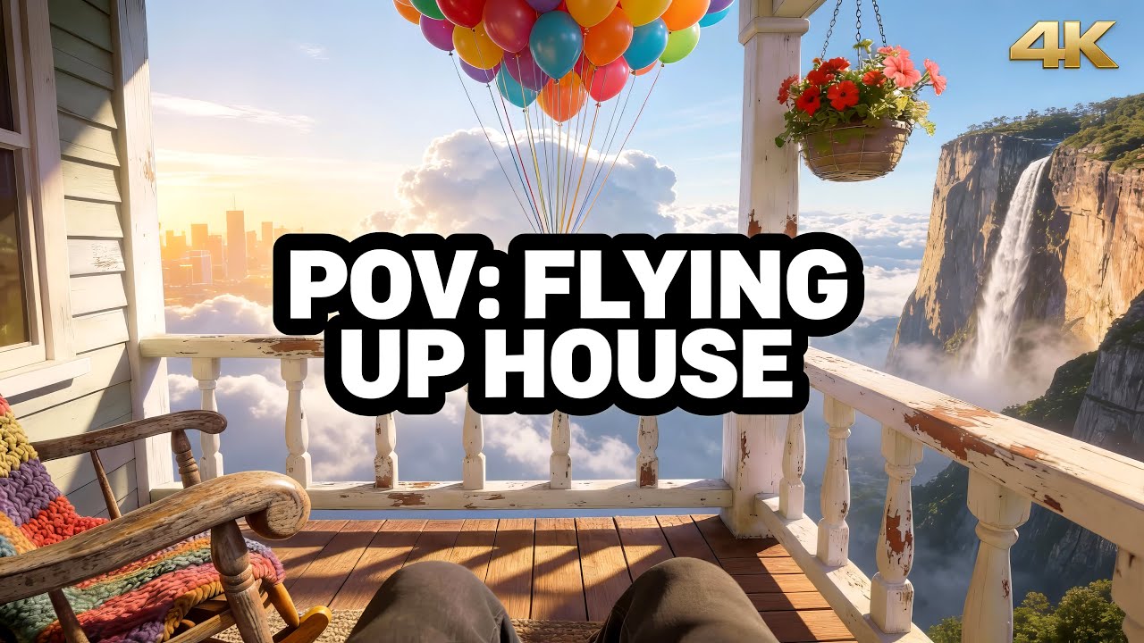 POV: Flying UP House to Paradise Falls | Grand Adventure Music – Visual Escape (4K)