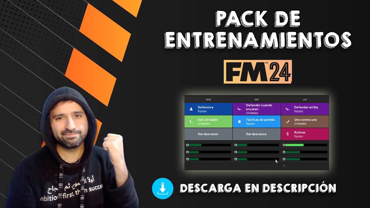 🔥 ENTRENAMIENTOS PARA FM24 (PACK PARA DESCARGAR) 🏋️‍♂️ DESARROLLO, JUEGO Y PRETEMPORADA 🏋️‍♂️ FM24
