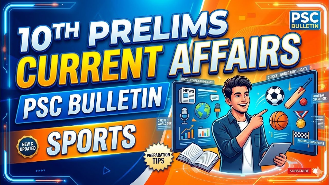 10TH PRELIMS CURRENT AFFAIRS 1 I SPORTS I PSC BULLETIN l kerala psc