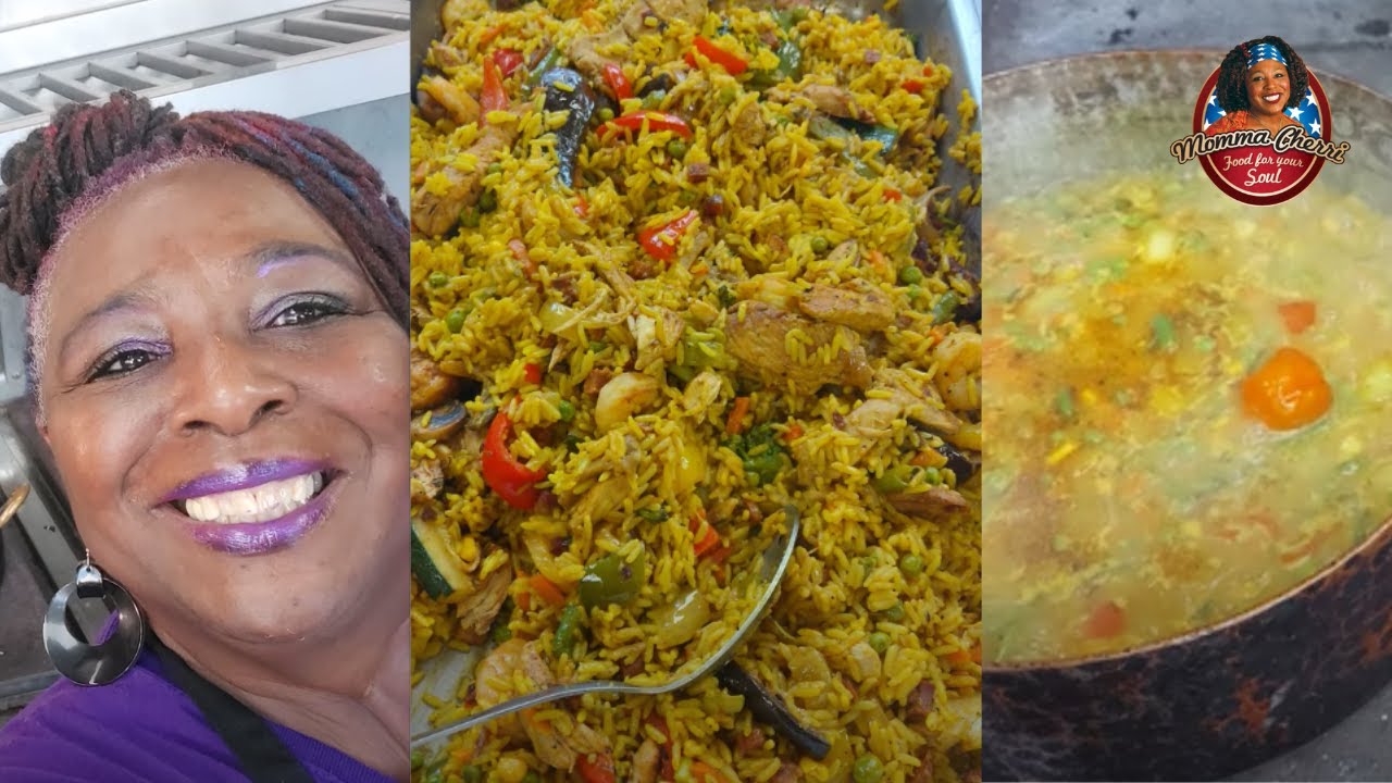 Momma Cooks Her Famous Jambalaya In a Professional Kitchen!
