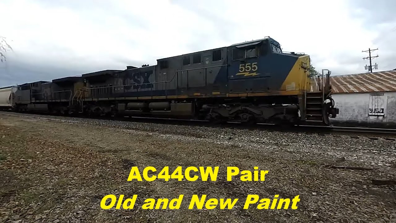 AC44CW Pair - Old and New CSX Paint Together - 555, 173 - 2018
