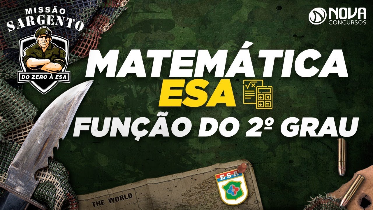 Aulão GRATUITO de Matemática ESA: Função do 2º grau