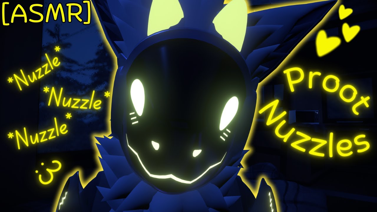 [Furry ASMR] Protogen Nuzzles you to sleep :3 [Sleep-aid] [Soft-spoken] [Whispering] [Mouth sounds]