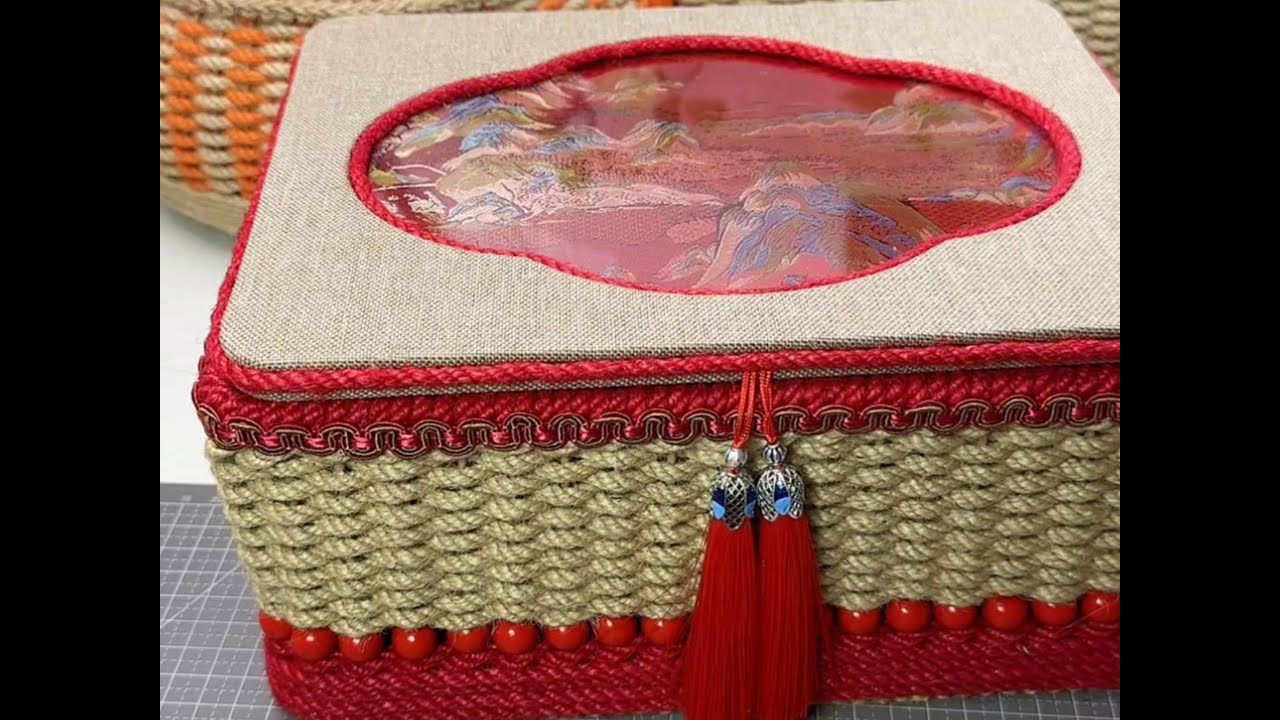 HOW TO HANDMADE STORAGE BASKET WITH ROPE & CARDBOARD #craft #handmade #weaving