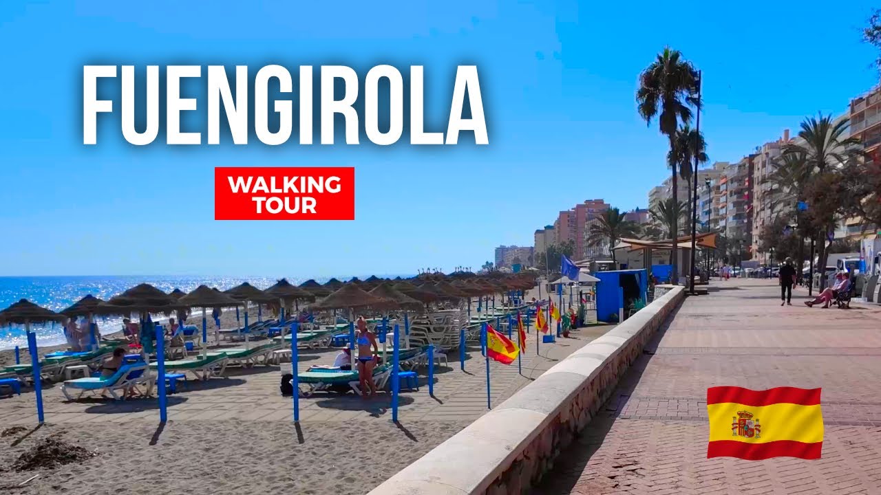 🇪🇸 Fuengirola City Walk – Seaside Promenade & Town Centre | 4K Walking Tour