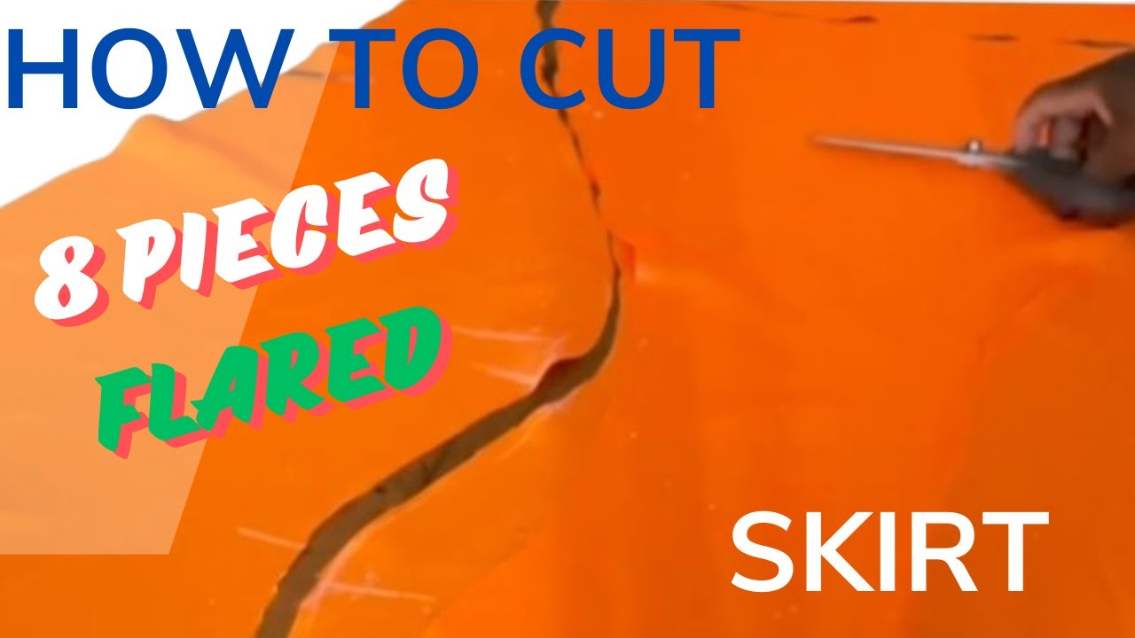 Practical instructions of How to Cut 8 pieces Flared skirt